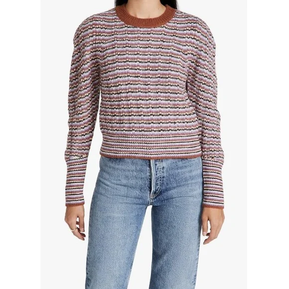 A.L.C. Samara Wool Alpaca Blend Striped Multicolor Sweater - Picture 12 of 12